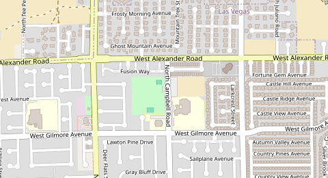 Map of a likely free parking spot near North Campbell Road, Lone Mountain, Las Vegas
