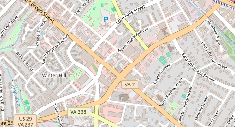 Map of a likely free parking spot near 2-Hour Public, Washington DC