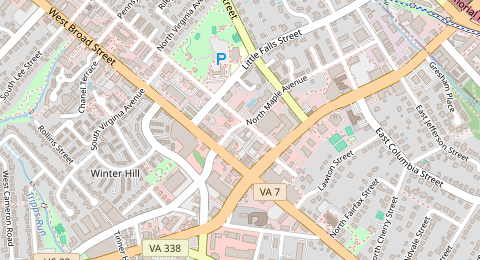 Map of a likely free parking spot near 2-Hour Public, Washington DC