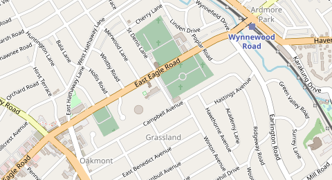 Map of a likely free parking spot near St Denis Lane, Philadelphia