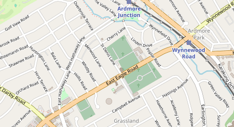Map of a likely free parking spot near St Denis Lane, Philadelphia