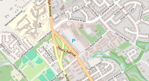 Map of a likely free parking spot near Henry Avenue, Northwest Philadelphia, Philadelphia