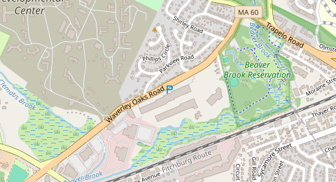 Map of a likely free parking spot near Parkview Road, Waverley Oaks, Boston