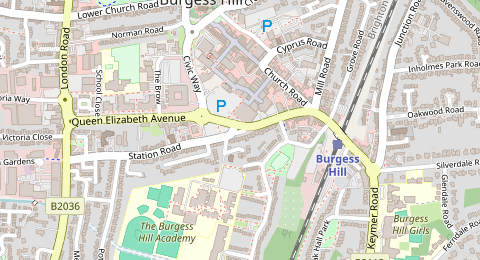 Map of a likely free parking spot near Station Road, World's End, Brighton