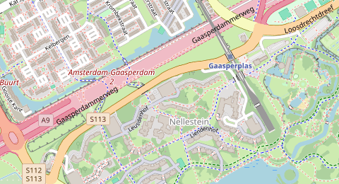 Map of a likely free parking spot near Leksmondhof, Amsterdam