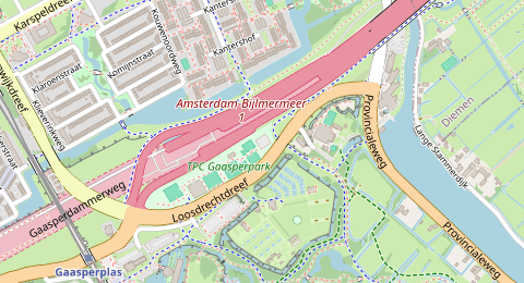 Map of a likely free parking spot near Diemerbospad, Zuidoost, Amsterdam