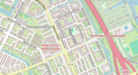 Map of a likely free parking spot near Slootdorpstraat, Noord, Amsterdam