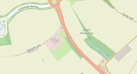 Map of a likely free parking spot near A19, Fulford, York