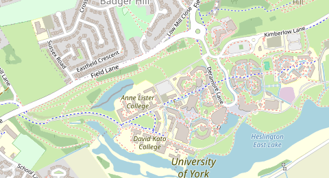 Map of a likely free parking spot near Car Park 8.1 (Catalyst Building), York