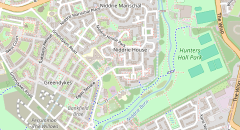 Map of a likely free parking spot near Niddrie House Avenue, Niddrie, Edinburgh