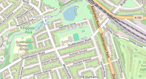Map of a likely free parking spot near Duddingston Road, Joppa, Edinburgh