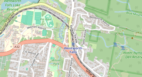 Map of a likely free parking spot near Station Street, Sydney