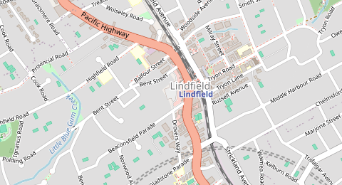 Map of a likely free parking spot near Ku-ring-gai Council Carpark No. 5, Sydney
